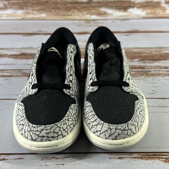 Nike Air Jordan 1 Retro Low Black Cement Elephant CZ0775-001 Women's Sz 6 - Picture 5 of 9